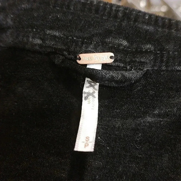 FREE PEOPLE BLACK LACEY VELVET ZIP MOTO JACKET - Picture 5 of 5